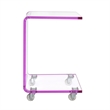 Picket House Furnishings Peek Acrylic Snack Table in Pink