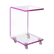 Picket House Furnishings Peek Acrylic Snack Table in Pink