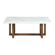 Picket House Furnishings Meyers 2PC Occasional Marble Table Set in White