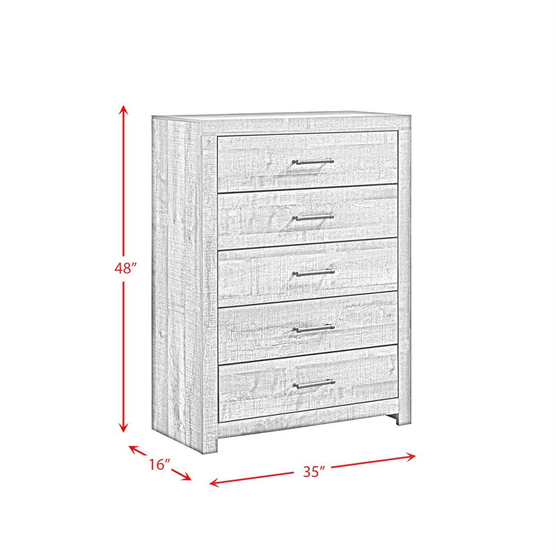 Picket House Furnishings Beckett 5-Drawers Bedroom Chest