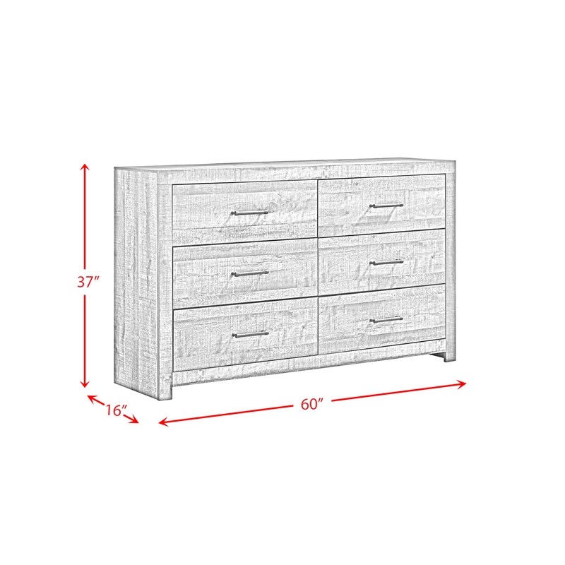 Picket House Furnishings Beckett 6-Drawers Bedroom Dresser