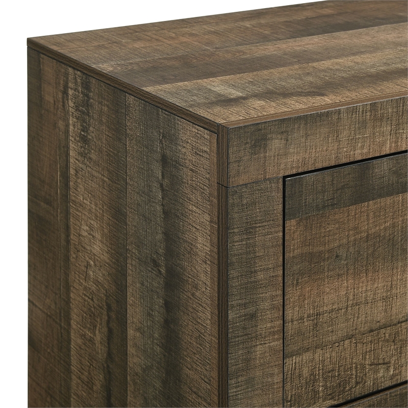 Picket House Furnishings Beckett 6-Drawer Wood Dresser and Mirror Set in Brown