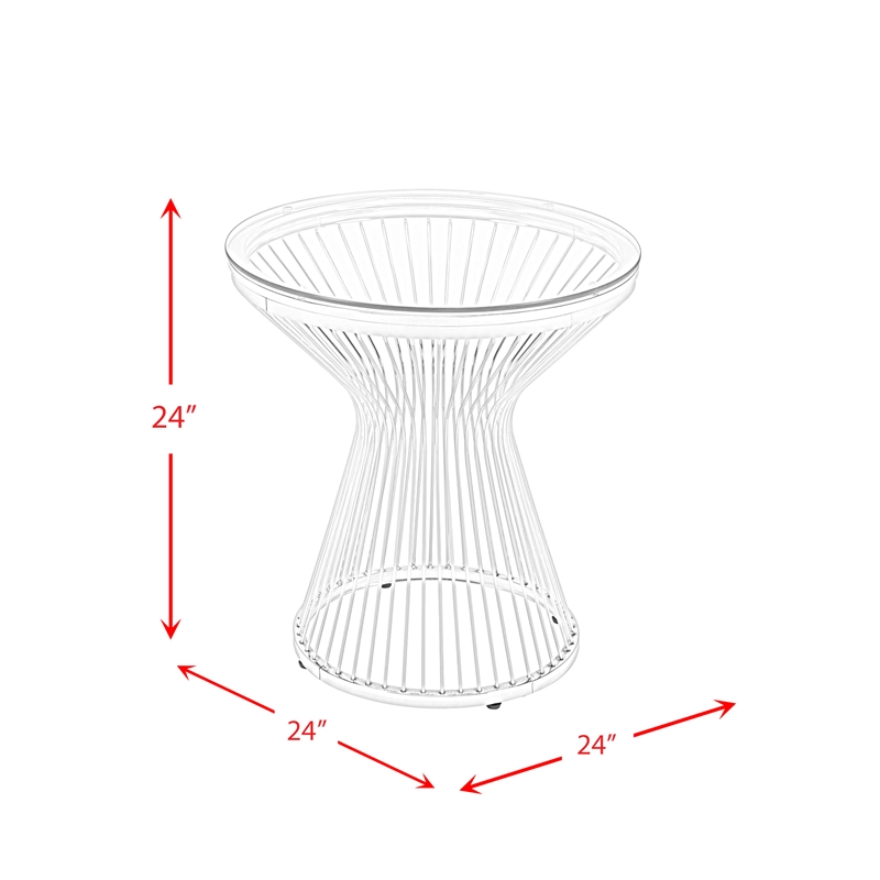 Picket House Furnishings Poppy Round End Table in Gold