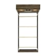 Picket House Furnishings Beckett Twin Bookcase Panel Bed w/Bluetooth in Walnut