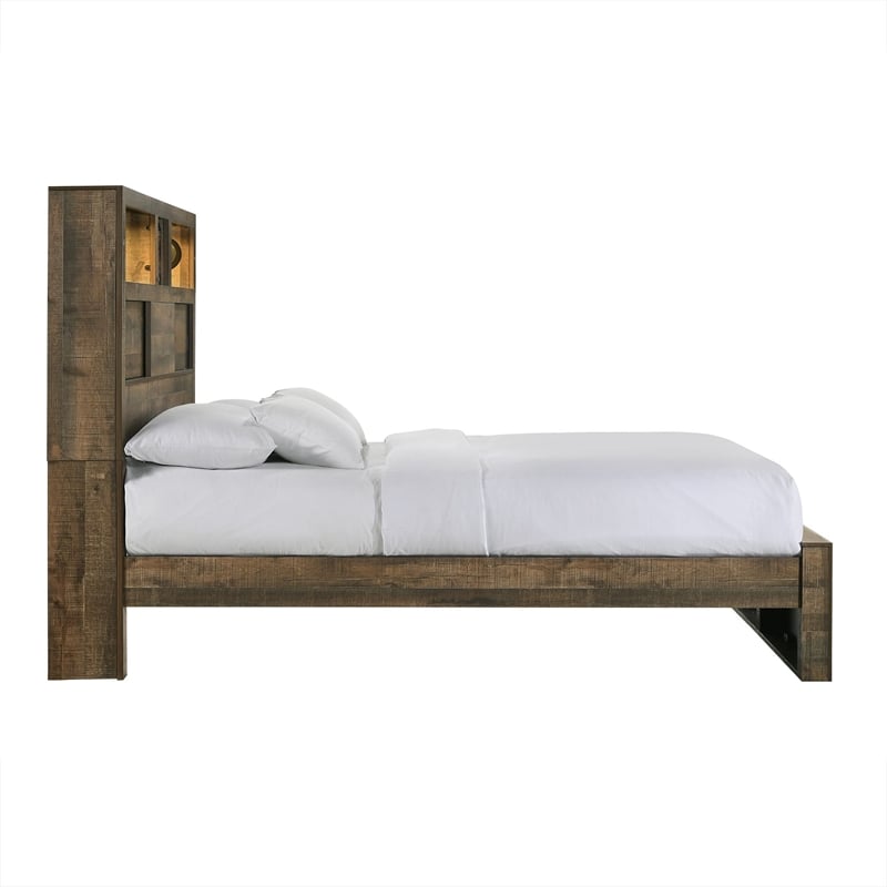 Picket House Furnishings Beckett Full Bookcase Panel Bed with Bluetooth