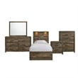 Picket House Furnishings Twin Bookcase Panel 5PC Bedroom Set with Bluetooth