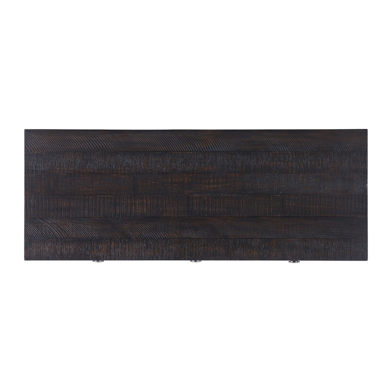 Picket House Furnishings Kahlil 3-Drawer Sofa Table in Espresso