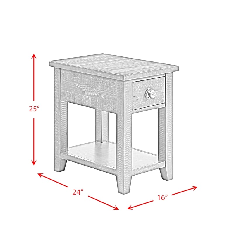 Picket House Furnishings Kahlil 1-Drawer Chairside Table with USB