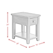 Picket House Furnishings Kahlil 1-Drawer Chairside Table with USB
