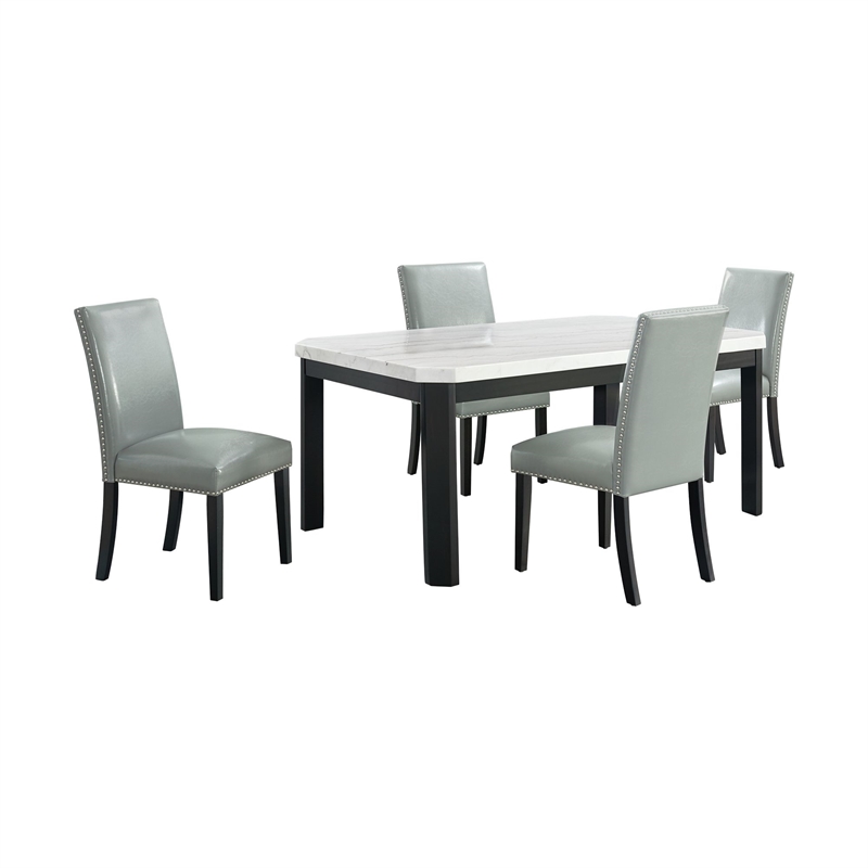 Picket House Celine 5PC Rectangular Dining Set-Table & Four Gray Side Chairs