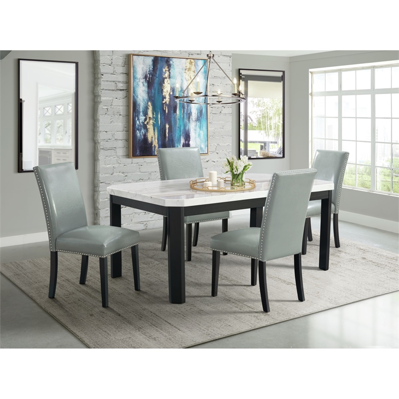 Picket House Celine 5PC Rectangular Dining Set-Table & Four Gray Side Chairs