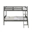 Picket House Furnishings Santino Twin Over Twin Bunk Bed in Grey