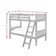 Picket House Furnishings Santino Twin Over Twin Bunk Bed in Grey