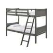 Picket House Furnishings Santino Twin Over Twin Bunk Bed in Grey