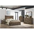 Picket House Furnishings Beckett 5-Piece King Panel Bedroom Set in Walnut