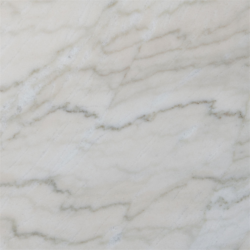Liam Standard Height Rectangular Dining Table in White Marble