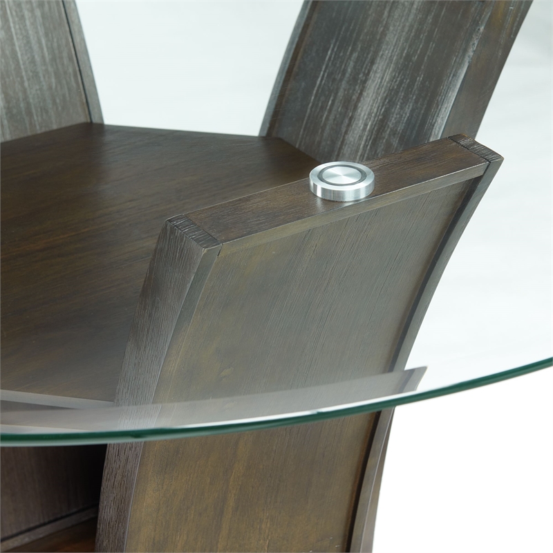 Picket House Furnishings Simms Round Standard Height Dining Table in Walnut