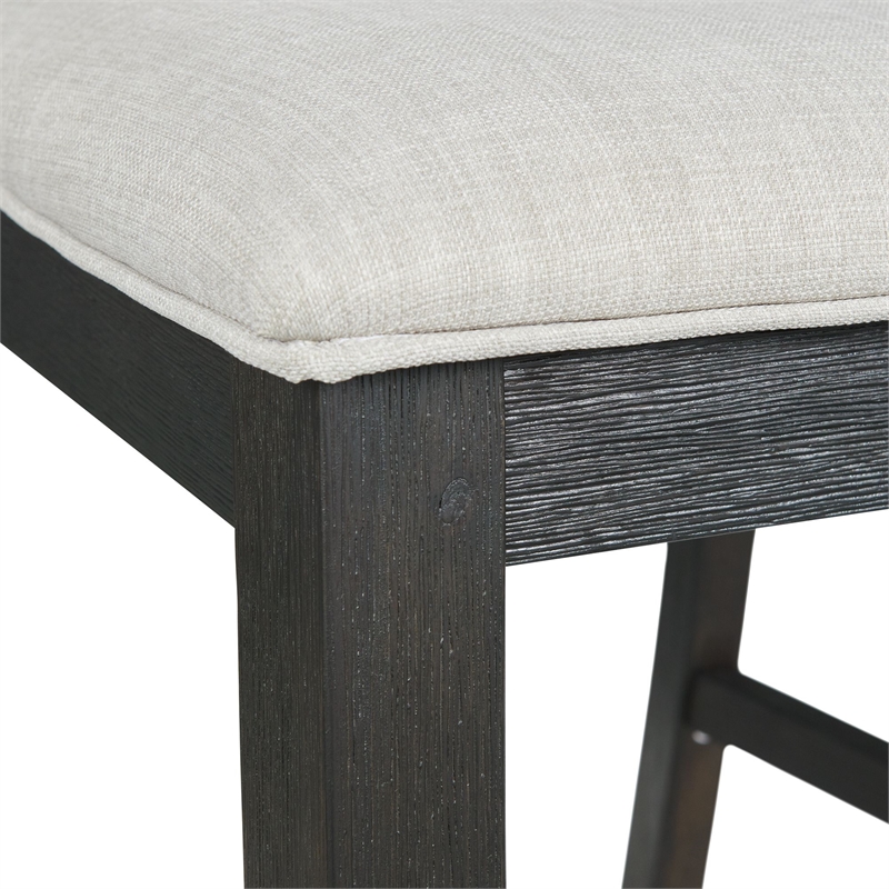 Picket House Furnishings Jasper Dining Slat Back Side Chair Set in Black