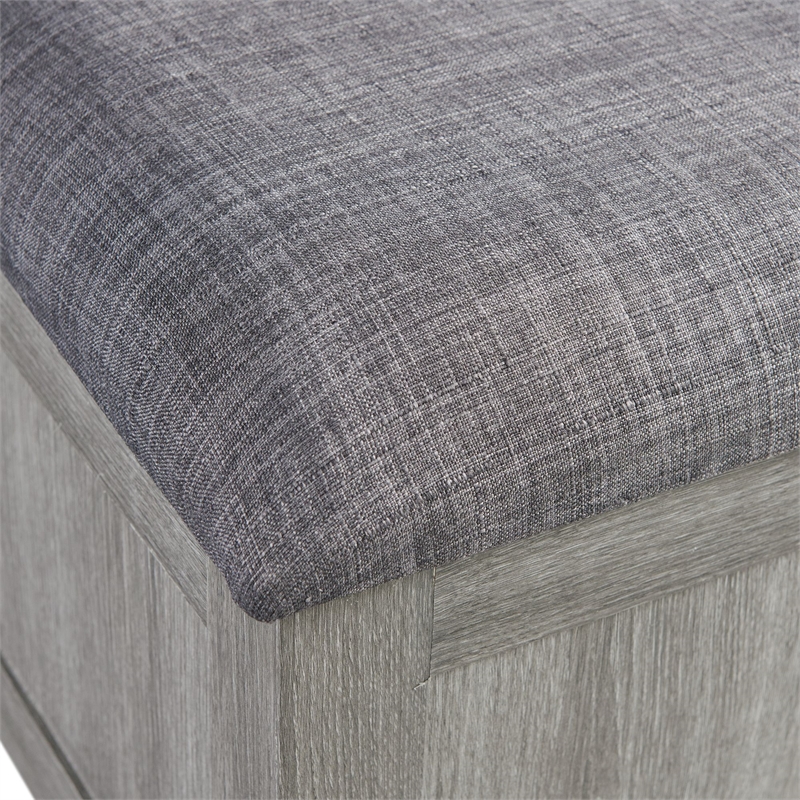Picket House Furnishings Dawson Coffee Table with Four Storage Stools in Grey