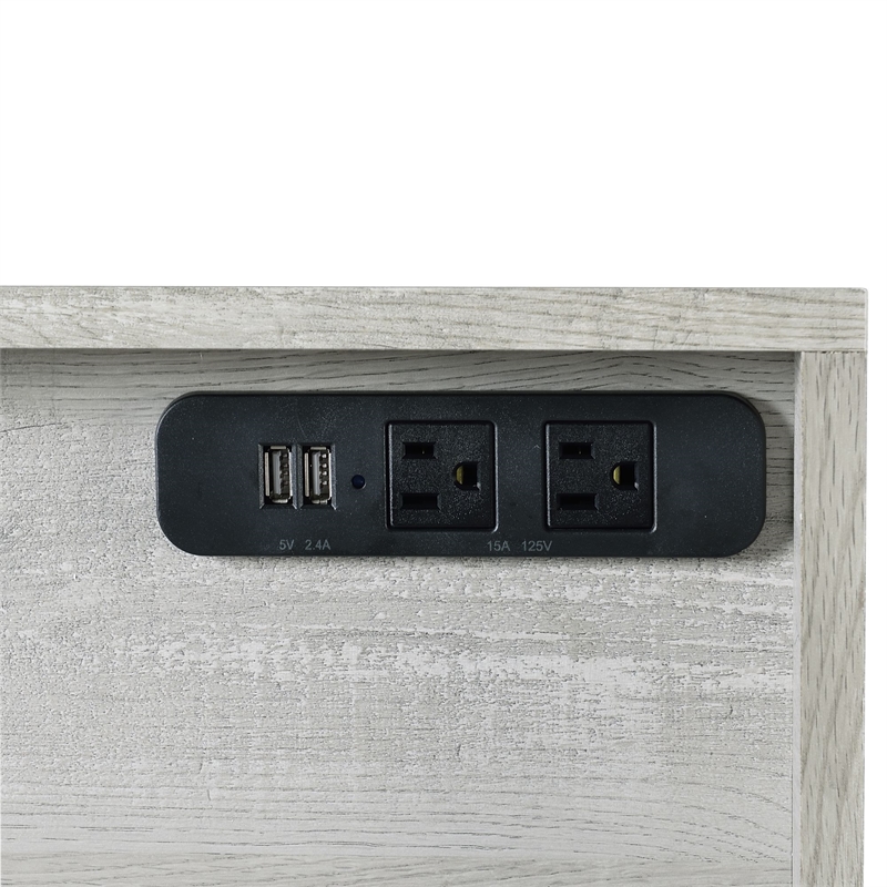 Picket House Furnishings Peyton Desk in Gray Wood