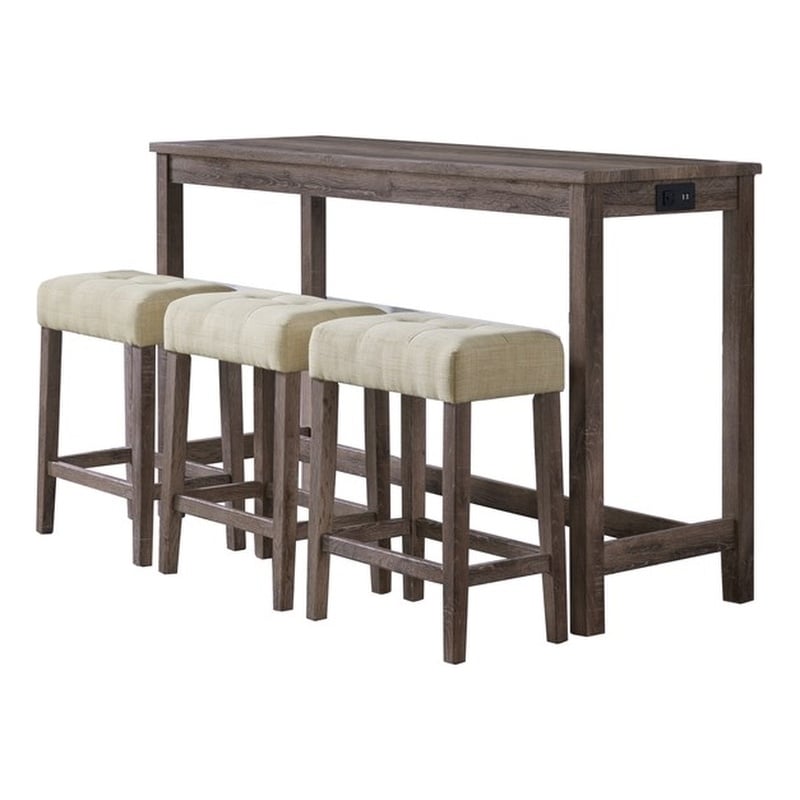 Picket House Furnishings Turner Multipurpose Bar Table Set in Grey