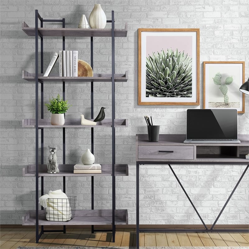 Picket House Furnishings Peyton Bookshelf in Grey
