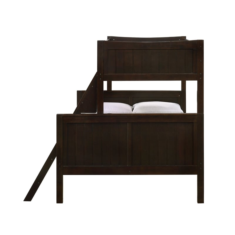 Picket House Furnishings Santino Twin Over Full Bunk Bed in Espresso