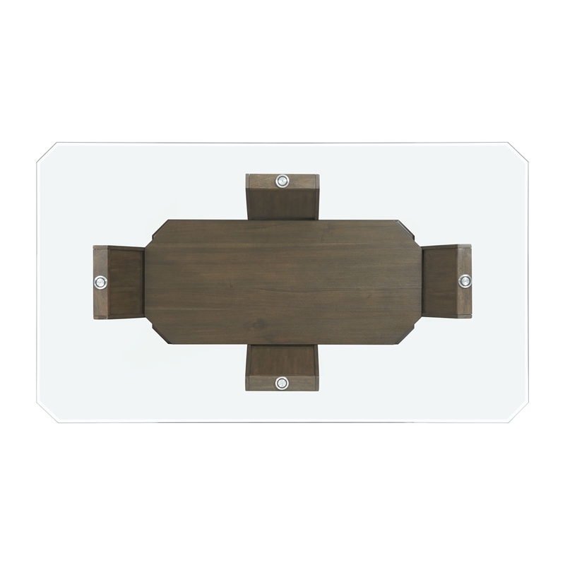 Picket House Furnishings Simms Rectangular Dining Table in Walnut