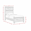 Picket House Furnishings Adam Twin Panel Bed in Gray