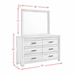 Picket House Furnishings Keely 6-Drawer Dresser & Mirror Set in White