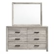 Picket House Furnishings Keely 6-Drawer Dresser & Mirror Set in White