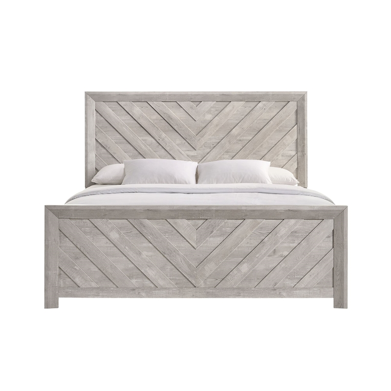 picket house furnishings keely king panel bed in white