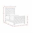 Picket House Furnishings Keely Twin Panel Bed in White