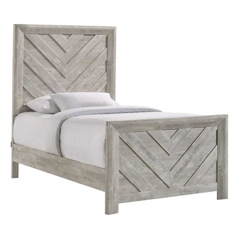 Picket House Furnishings Keely Twin Panel Bed in White