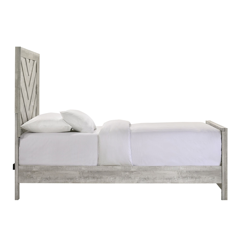 Picket House Furnishings Keely Twin Panel Bed in White