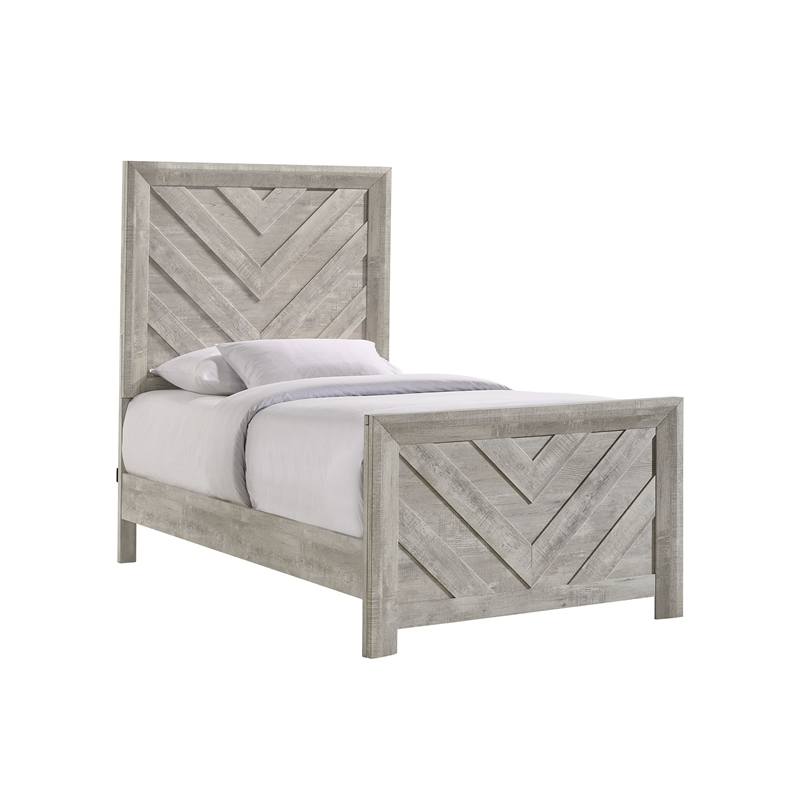 Picket House Furnishings Keely Twin Panel 5PC Bedroom Set in White