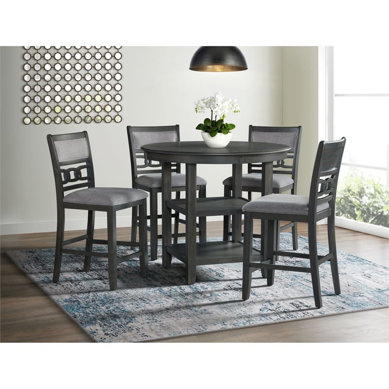 Picket House Furnishings Taylor Counter Height Dining Table in Gray