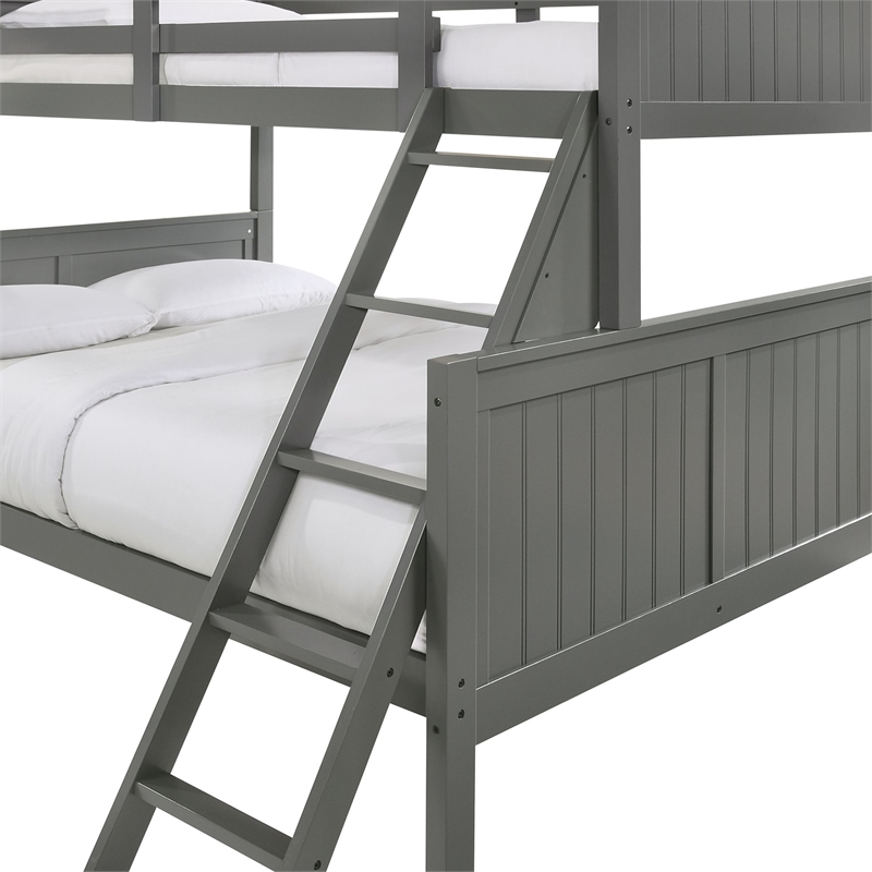 Picket House Furnishings Santino Twin Over Full Bunk Bed Gray