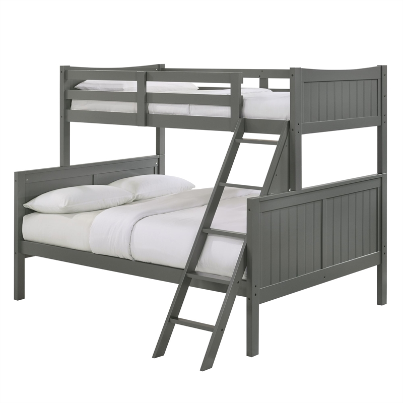 Picket House Furnishings Santino Twin Over Full Bunk Bed Gray