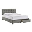 Picket House Furnishings Pasadena Queen Platform Storage Bed in Gray