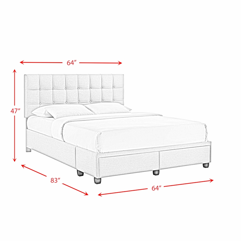 Picket House Furnishings Pasadena Queen Platform Storage Bed in Gray