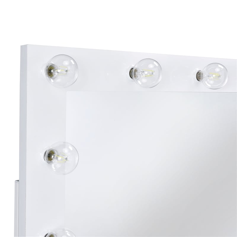 Picket House Furnishings Adeline 2-Piece Transitional Glass Vanity Set in White