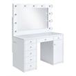 Picket House Furnishings Adeline 2-Piece Transitional Glass Vanity Set in White