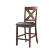 Picket House Furnishings Alexa Counter Height Side Chair Set in Cherry