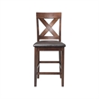Picket House Furnishings Alexa Counter Height Side Chair Set in Cherry