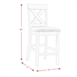 Picket House Furnishings Alexa Counter Height Side Chair Set in Cherry
