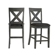 Picket House Furnishings Alexa Counter Height Side Chair Set in Gray