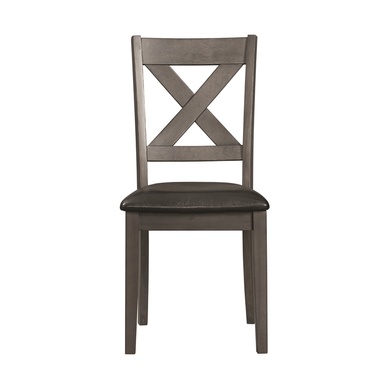 Picket House Furnishings Alexa Standard Height Side Chair Set in Gray