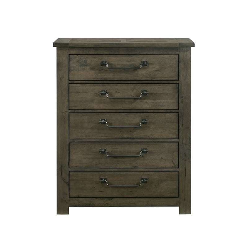 Picket House Furnishings Memphis 5-Drawer Chest in Gray