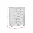 Picket House Furnishings Memphis 5-Drawer Chest in Gray